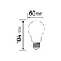 Ampoule led standard verre e27 5w=75w 1055lm depolie 2700k classe a LEXMAN