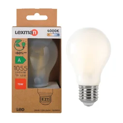 Ampoule led standard verre e27 5w=75w 1055lm depolie 4000k classe a LEXMAN