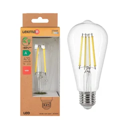 Ampoule led edison verre e27 3w=40w 470lm claire 2700k classe a LEXMAN