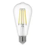 Ampoule led edison verre e27 3w=40w 470lm claire 2700k classe a LEXMAN