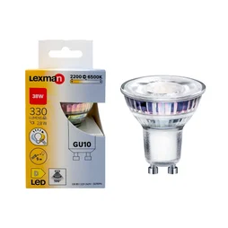 Ampoule led reflecteur gu10 2,8w=38w 330lm cct/dim tout en 1 LEXMAN
