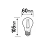 Ampoule led standard e27 3,8w=60w 806lm claire 2700k classe a LEXMAN