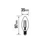 Ampoule led flamme lisse e14 2w=25w 255lm claire 2700k classe a LEXMAN