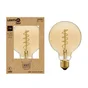 Ampoule led globe 95mm e27 3,7w=35w 420lm 2700k spirale ambre LEXMAN