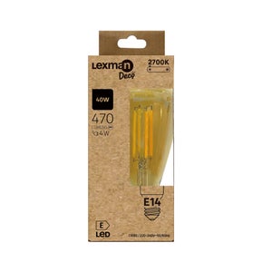 Ampoule led edison e14 4,2w=40w 470lm 2700k ambre LEXMAN