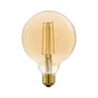 Ampoule led globe 125mm e27 7,8w=60w 806lm 2700k ambre LEXMAN