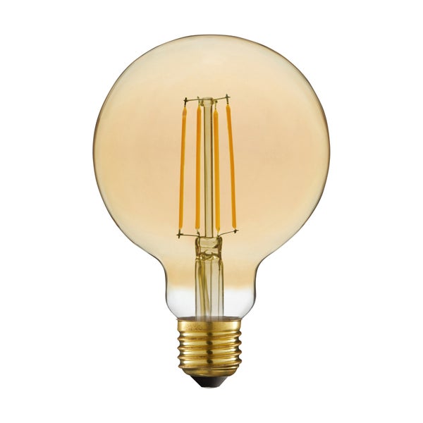 Ampoule led globe 95mm e27 7,8w=60w 806lm 2700k ambre LEXMAN