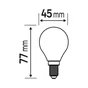 Ampoule led spherique e14 3,8w=60w 806lm depolie 2700k classe a x3 lxm