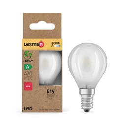 Ampoule led à filament E14, 470lm = 40W, LEXMAN