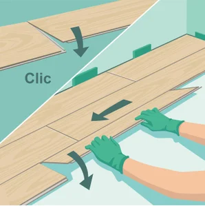 Lame PVC clipsable intenso ARTENS Glentana 2 bois naturel