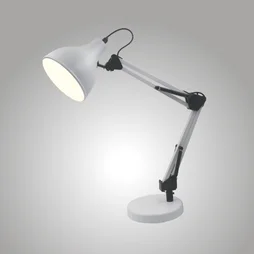 Lampe bureau ennis e27 h55 metal blanc inspire