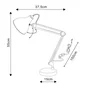 Lampe bureau ennis e27 h55 metal blanc inspire