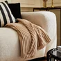 Plaid Lena, taupe trench 5 l.130 x L.170 cm INSPIRE 
