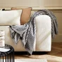 Plaid Lena, gris l.200 x L.220 cm INSPIRE