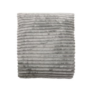Plaid Lena, gris l.200 x L.220 cm INSPIRE