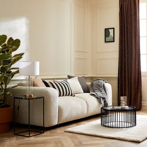 Plaid Lena, gris l.200 x L.220 cm INSPIRE