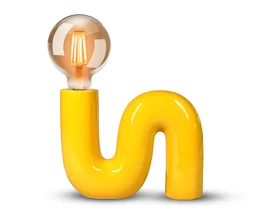 Lampe à poser POP S E27 céramique jaune