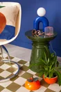 Lampe Pop U, céramique, bleu, G9