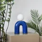 Lampe Pop U, céramique, bleu, G9