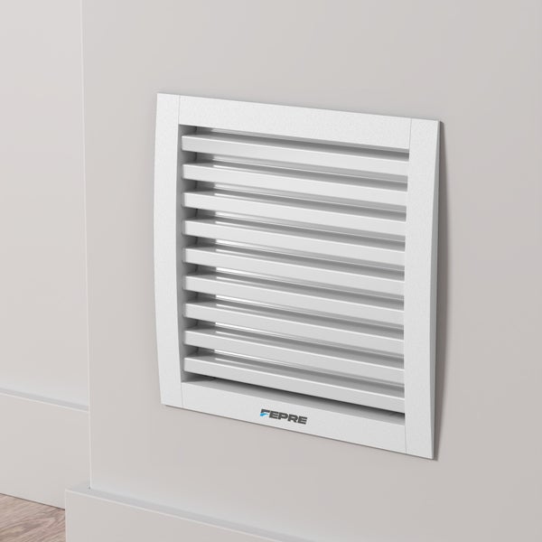 Grille d'aeration aluminium vernis, L.17 x l.17 cm