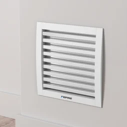 Grille d'aeration aluminium vernis, L.17 x l.17 cm