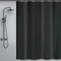 Rideau de douche 120 x 200 cm noir MSV