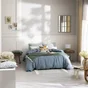 Lampe cartu e27 h16 rattan + abat jour lin naturel inspire