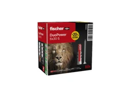 Lot de 60 chevilles DuoPower 6 mm x 30 mm S