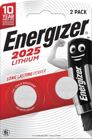 Lot de 2 piles bouton cr2025/dl2025, 3 V, ENERGIZER