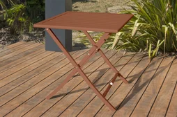 Table à manger de jardin carré, DCB GARDEN Marius-tb70-terra, terracotta