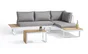 Salon de jardin en aluminium, DCB GARDEN Tokyo, 4 personnes, blanc