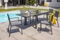 Fauteuil de jardin en aluminium, DCB GARDEN Tolede, gris/argent