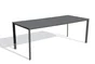 Table de jardin aluminium, DCB GARDEN Meet, 200 x 90 cm, gris