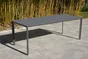 Table de jardin aluminium, DCB GARDEN Meet, 200 x 90 cm, gris
