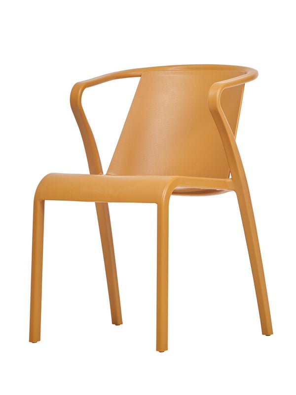 Fauteuil de jardin en polypropylène, FADO EZPELETA, moutarde