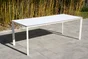 Table de jardin aluminium, DCB GARDEN Meet, 200 x 90 cm, blanc