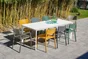 Table de jardin aluminium, DCB GARDEN Meet, 200 x 90 cm, blanc