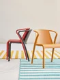 Fauteuil de jardin en polypropylène, FADO EZPELETA, rouge