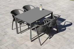 Fauteuil de jardin en polypropylène, FADO EZPELETA, gris/argent