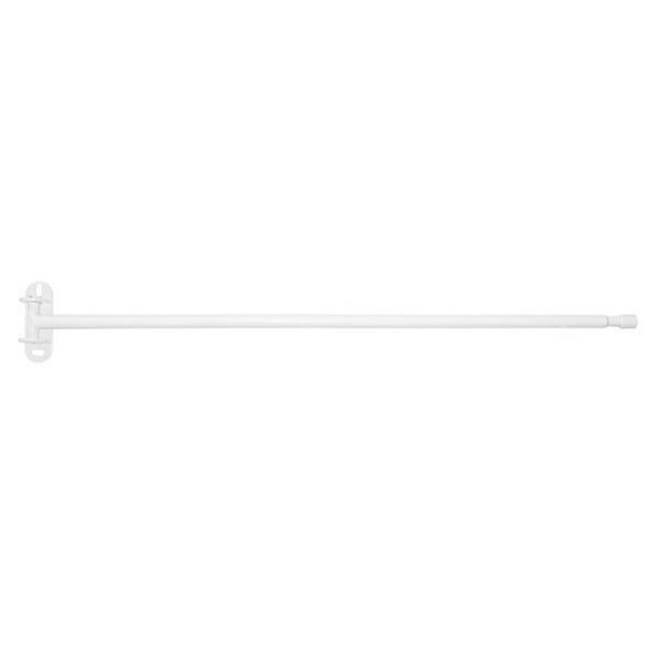 Kit de tringle à rideau Porte Diam.13 mm blanc 60 à 100 cm
