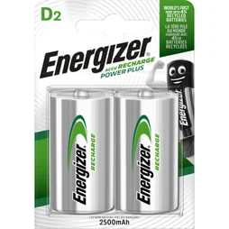 Lot De 2 Piles Rechargeable Lr20 D, 2500 Mah, Energizer