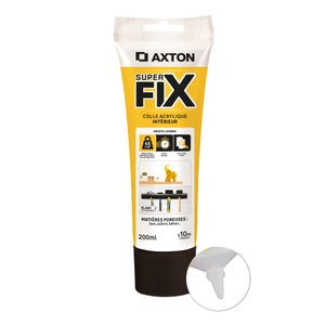 Colle fixation interieur acrylique axton superfix blanc tube 200ml