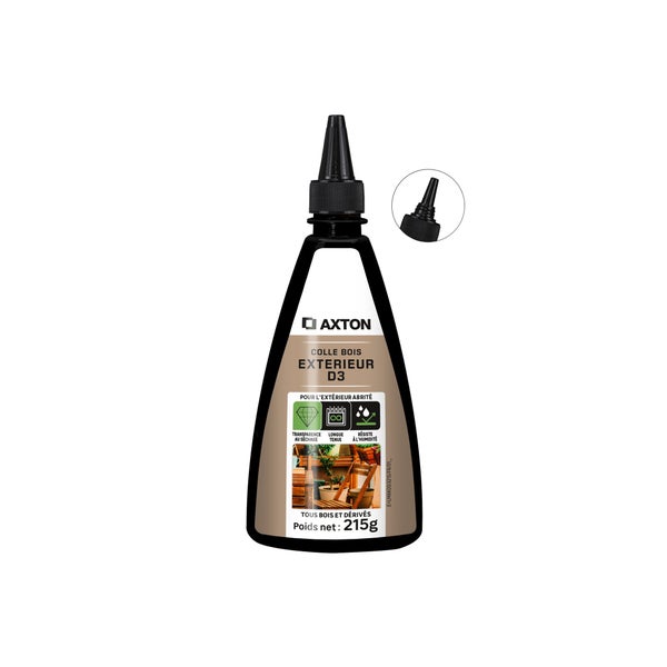 Colle d'assemblage vinyl bois ext humide d3 axton transparent bib 215g