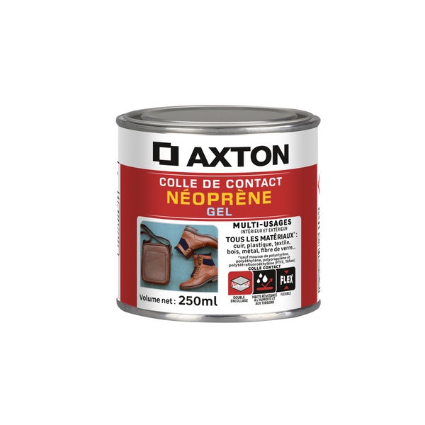 Colle d'assemblage contact neoprene gel axton pot metal 250ml/218g