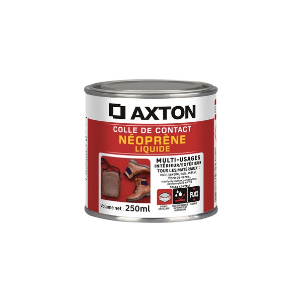 Colle d'assemblage contact neoprene liquide axton pot metal 250ml/218g