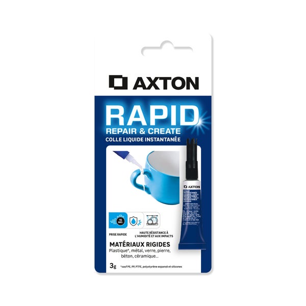 Colle de réparation AXTON Rapid Glue liquide tube 3g