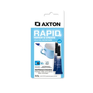 Colle de reparation axton rapid glue gel tube 3g x2