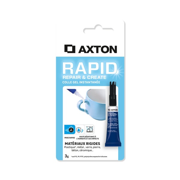 Colle de réparation AXTON Rapid Glue gel tube 3g