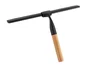 Raclette en acier inoxydable, manche en bambou, noir mat