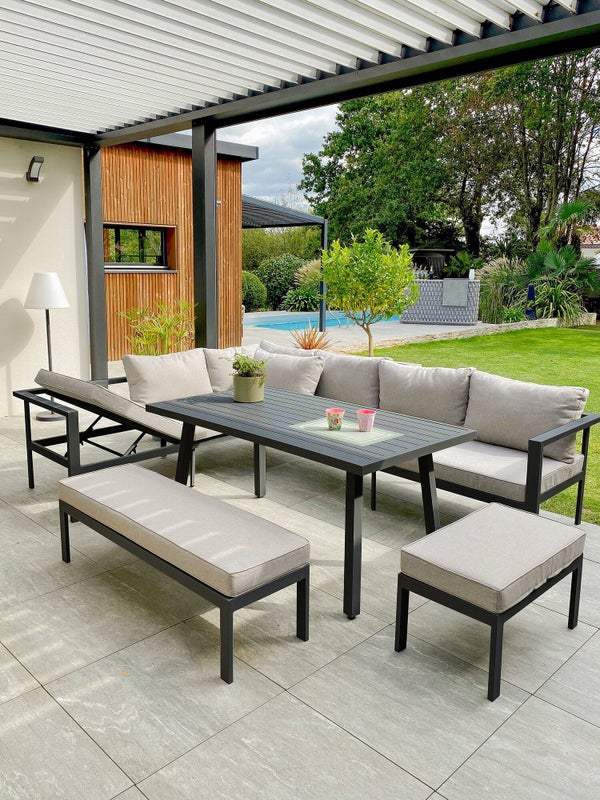 Salon de jardin en aluminium, DCB GARDEN Antalya